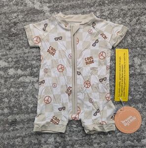 Dream Big Little Co. Cool Dude Shortie Romper 0-3 months NWT